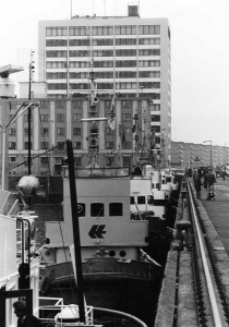 Blick vom berseehafen, der inzwischen zugeschttet wurde.